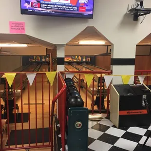 The bowling alley