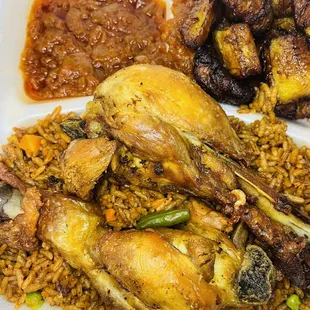 Jollof Rice &amp; Fried Chicken