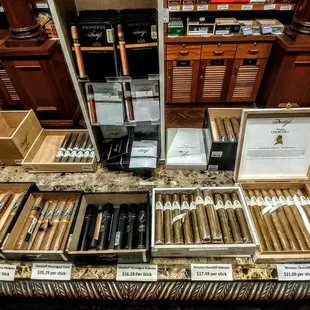 a display of cigars