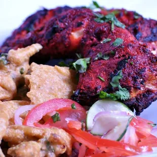 Mbuzi choma (grilled goat)