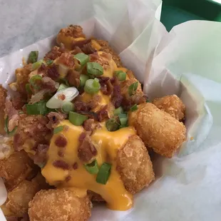 Loaded tater tots! My personal favorite as I love poutine.