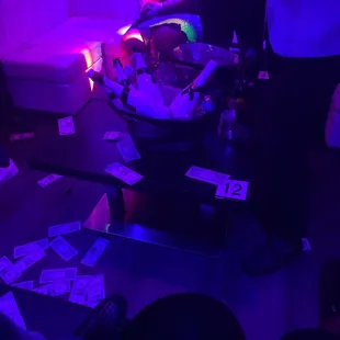 a group of people playing a game