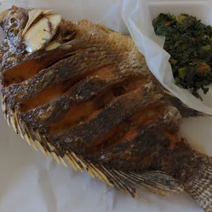 Tilapia and collard greens