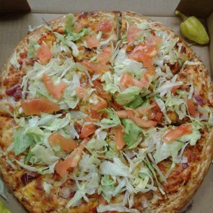 Our yummy taco pizza you have to try one