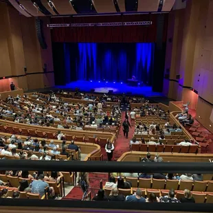 First row of the lower balcony