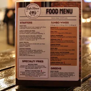 Menu (December 2022)