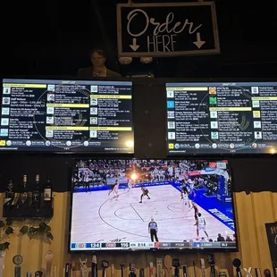 Menu for their beers they offer