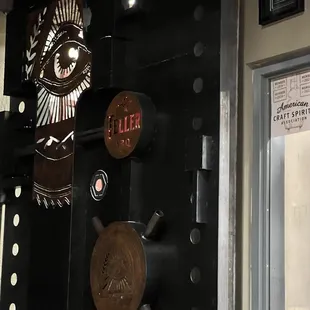 The safe door to the distillery