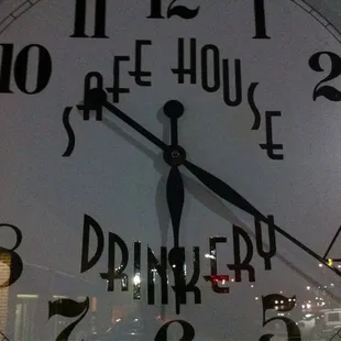 a clock in a window