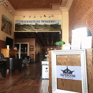 the entrance to the winery