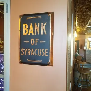 Original bank sign