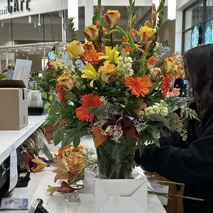 Destiny made an amazing flower arrangement!!! Thank you so much!!!