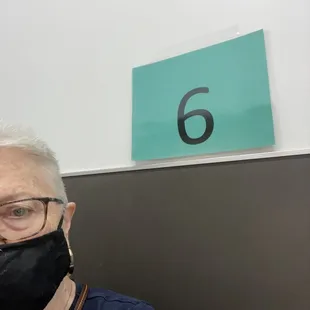 Here I am in seat 6 AGAIN!  RSV and Flu shots today