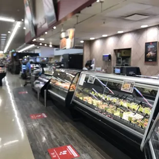 the food section of a grocery store