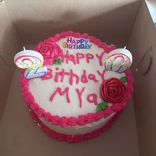 a birthday cake in a box
