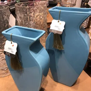 Contemporary vases, better color in person.