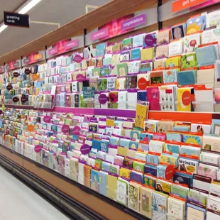 Huge row of greeting cards