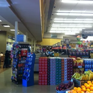 Lane 3 is the only one open. It takes longer than other stores to checkout, so bring a little patience!