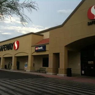 the entrance to a safeway store