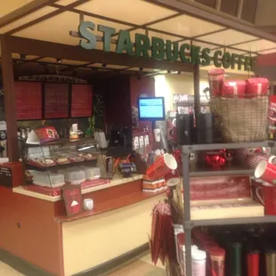 the inside of a starbucks coffee shop