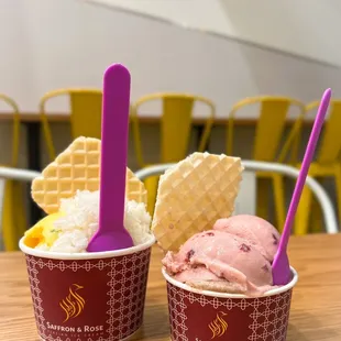 Faloodeh + saffron ice cream and pomegranate