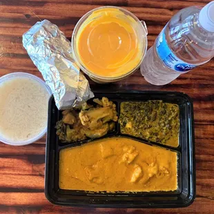 Chicken Combo 1 Chicken Main 2 Fresh Veg Rice and Naan Bottled Water