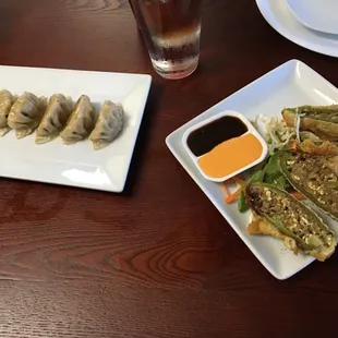 Nepalese dumplings and lamb stuffed jalapeños
