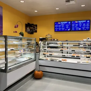 the interior of a bakery