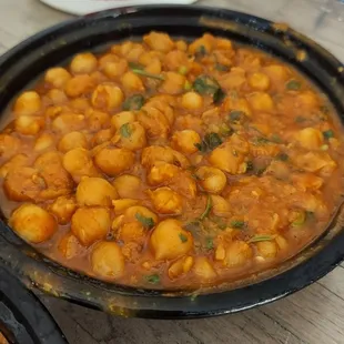 A savory chickpea dish.