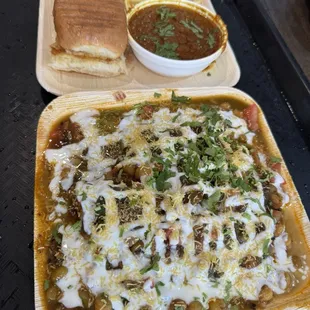 Chat Papdi Pav Bhaji