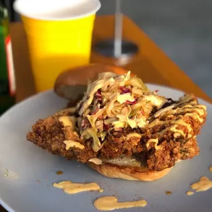 Moroccan Fried Chicken Sandwich