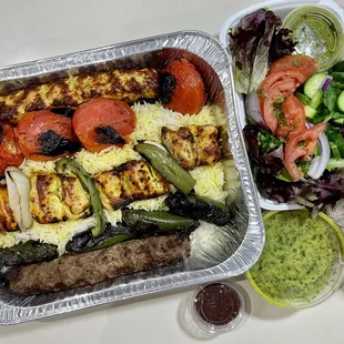 $39.99 (pre-tax) family style meal plus extra salad dressing on the side