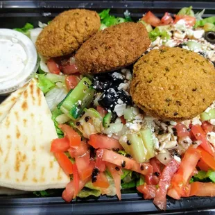 Greek Salad with Falafel