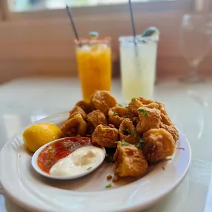 a plate of fried food