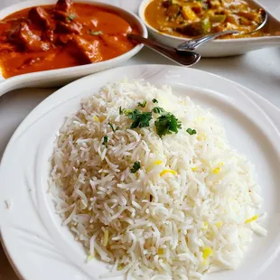 Basmati with buttered lamb &amp; mango curry veggies