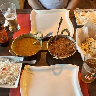 Yellow Dal + Lamb Kadai + Garlic Naan