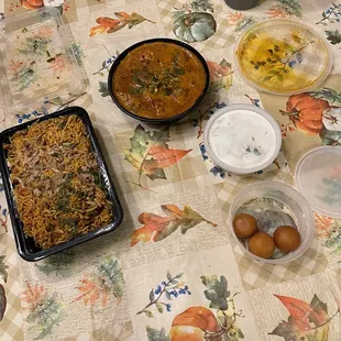 INDIAN FOOD ft banger dinner table cloth