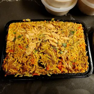 Goat Biriyani. $20.00.