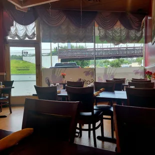 Inside dining. We arrived early.