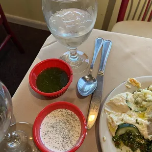 Sauces that came with the meal. Very flavorful