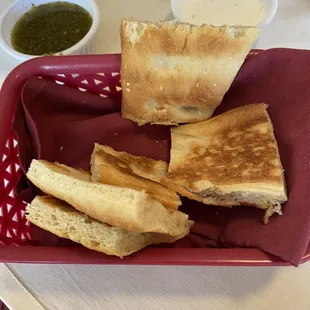 Persian bread with two sauces