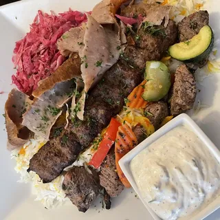 Saffron Combo Platter Three Meat