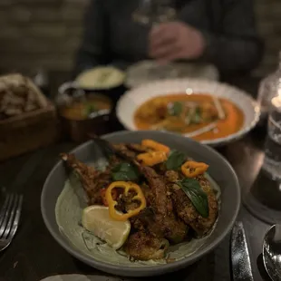 Smoked tandoori lamb chops