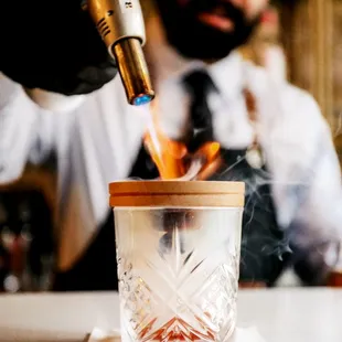 Smoked Cherry Manhattan