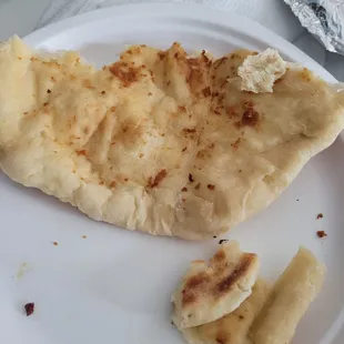 Garlic naan... I scraped the garlic bits that were on top