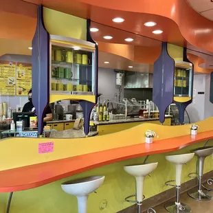 Cool interior with plenty of seating