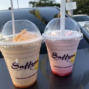 Saffron Falooda and Rose Falooda