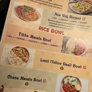 Current Menu, our entree looked nothing like the picture.