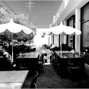 Front outdoor patio. #BnWPhoto #Morning