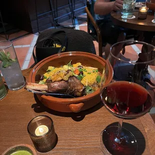 Lamb &amp; couscous served in a clay pot!